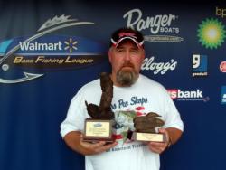 Kenny Mitchell of Franklin, Ohio, earned $1,713 as the co-angler winner of the July 11 BFL Buckeye Division event.