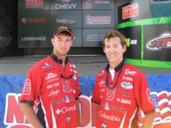 The N.C. State University team of Casey Johnson of Raleigh, N.C., and Chris Wood of Wake Forest, N.C., finished in third place at the the National Guard FLW College Fishing Northern Division event on 1000 Islands.