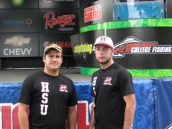 The Henderson State team of Zach Richards and Ryan Scott, both from Nashville, Ark., finished the FLW College Fishing event at the Detroit River in third place.