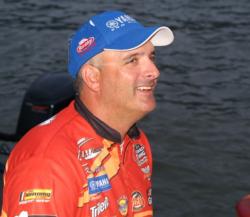 Berkley pro Kevin Vida thinks he is going to catch a five-bass limit on day one. 