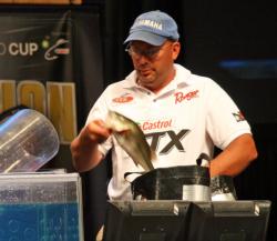 In fourth place, Ron Fabiszak caught one keeper on a wacky-rigged Zoom finesse worm.