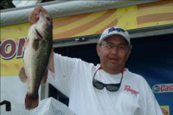 Pro Mike Deushane of East Peoria, Ill., won the day's big bass award after netting a 5-pound, 2-ounce largemouth. 