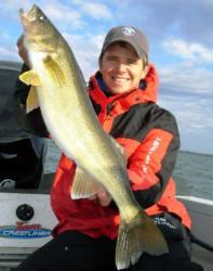 Toby Kvalevog, the 2009 Angler of the Year from the Minnesota Division, holds up a nice walleye. 