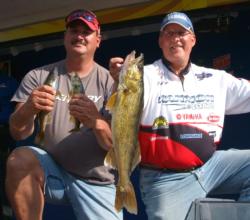 Jonathan Rohde and Todd Rieder caught four walleyes on day one that weighed 5 pounds, 15 ounces.