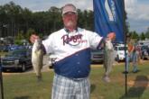 Local pro Keith Hutto of Evans, Ga., pulled into fourth place today with a two-day total of 22 pounds 9 ounces. 
