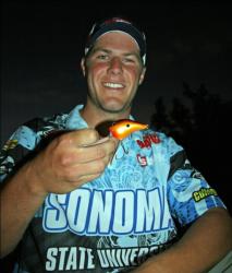 Sonoma State angler Corey Sheehan will give his crankbait a try on day one.