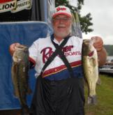Charles Gandee of Efland, N.C., took over the lead in the Co-angler Division on day two with a big back-deck limit of 13 pounds, 12 ounces, which gave him a two-day total of 20 pounds, 14 ounces.