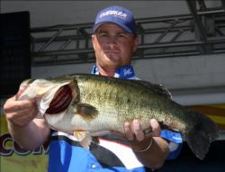 A 1/8-ounce shaky head worm tempted this 11-pound, 8-ounce brute, which won Big Bass honors for David Kromm.