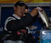 Co-angler Moo Bae of West Friendship, Md., finished second with a three-day total of 14 pounds, 15 ounces. 
