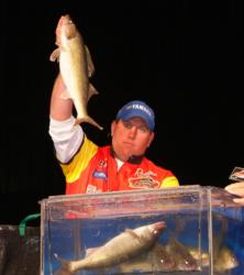 Robert Crow is in third place after catching a limit Friday that weighed 15 pounds, 2 ounces.