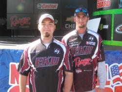 The Eastern Kentucky University team of Jonas Ertel and Andrew Luxon finished the National Guard FLW College Fishing event at Lake of the Ozarks in third place.