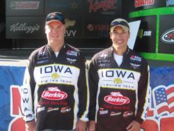 The University of Iowa team consisting of Tyler Mehrl and Bob Downey finished the National Guard FLW College Fishing event at Lake of the Ozarks in fifth place.