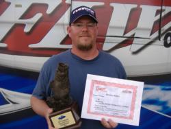 Charlie Russler of Hedgesville, W.Va., won a Ranger 198VX boat with a choice of a 200 horsepower Evinrude or Yamaha motor as the co-angler winner of the Oct. 8-10 BFL Regional on the Potomac River.
