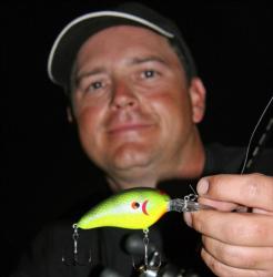 John Vogt will spend much of his day working crankbaits in creek channels at the lake