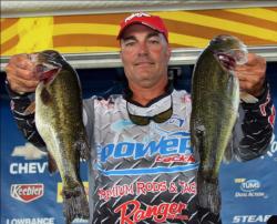 Tim Reneau had another good day on Toledo Bend and stayed in second place.