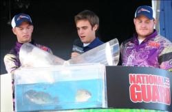 Spencer Clark and Mike McCarthy Jr. of Truman State University rounded out the top five with four bass weighing 9 pounds, 6 ounces. 