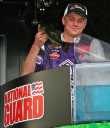 Avoiding the goose egg, Clint McNeal boated a single bass for Young Harris College.