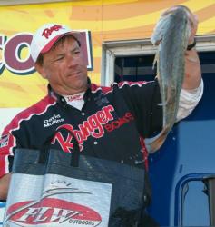 With a three-day total of 76 pounds, 14 ounces, pro David Mullins finished the Falcon Lake event in third place. 
