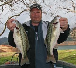 Trailing the lead by only two ounces, Chris Fancelli caught his fish on darter head jigs.