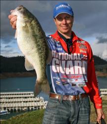National Guard pro Brent Ehrler switched from reaction baits to finesse presentations and took fifth place.