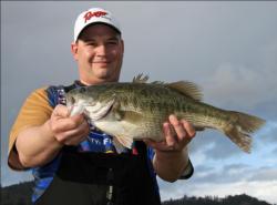 Several nice fish were caught on day one, including this 4-pounder nabbed by sixth place pro Garret Charter.