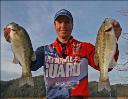Although he had trouble finding "fresh" spots, National Guard pro Brent Ehrler moved up one spot to fourth.