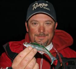 Utah pro Roy Hawk hopes to find the big bites today with a swimbait.
