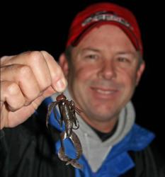Mark Lassagne, Series pro and publisher of Bass Anglers Guide, will fish deep today with a jig.