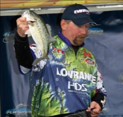 Fifth place pro Jeff Michels looked for a big swimbait bite, but ended up using worms to catch a limit.
