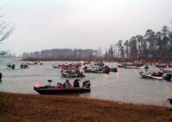 Anglers await takeoff on day two at Sam Rayburn.