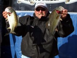 Pro Cody Woods is in third at Sam Rayburn after day two.