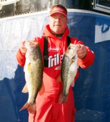 Co-angler Keith Honeycutt climbed to second on day two.