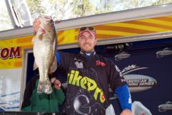 Brent Broussard landed the Co-angler Division Big Bass award on day two.