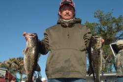 Second place belonged to co-angler Danny Shelton of Davie, Fla., who turned in a catch of 17 pounds, 15 ounces.
