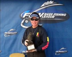 Co-angler Lesley Childers of Anderson, S.C., took first place and $2,458 in the Feb. 27 BFL Savannah River Division event on Lake Keowee.