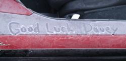 Dave Lefebre had some frosty encouragement on his new Ranger boat Wednesday morning.