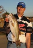 Chris Hults is in third place in the Co-angler Division on day two with 25-9. 