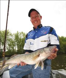 When faced with high water, pro Jeff Ryan seeks out slack water near backwater areas.