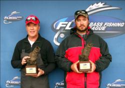 Co-anglers Paul McCullough and Randy Peek each earned $1,588 as they tied for the win at the March 27 BFL Arkie event.