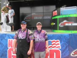 The Truman State team of Mike McCarthy Jr. and Spencer Clark placed second on Lake Ouachita with five bass, 13-4, $5,000.