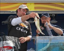 Relying mostly on jerkbaits, Nick Loeffelman rose form 29th on Day One to finish second in the co-angler division.