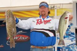 Florida pro JT Kenney is currently in fifth place with a two-day total of 29 pounds, 4 ounces.