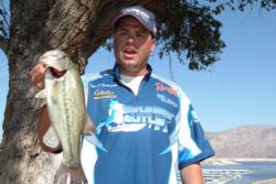 Day-one pro leader Kevin Johnson of Valencia, Calif., finished the day in third place overall with a total catch of 24 pounds, 9 ounces.