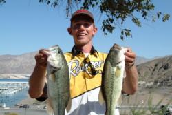 Pro Joseph Caporuscio of Coto De Caza, Calif., finished the day in fourth place with a total catch of 24 pounds, 7 ounces.
