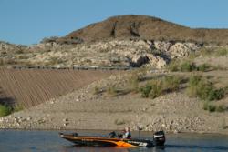 FLW Series anglers head to the start line before takeoff.