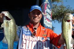 National Guard pro Tim Klinger of Boulder City, Nev., used  a three-day total catch weighing 37 pounds, 3 ounces to grab the second qualifyinig spot at the FLW Series event on Lake Mead heading into the finals.