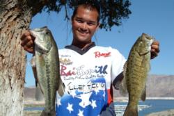 Pro Chris Zaldain finished the FLW Series Lake Mead event in ninth place.