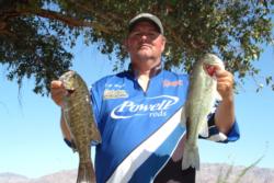 J.R. Wright of Truckee, Calif., stormed back from 10th place overall in yesterday's competition to grab second place in the co-angler finals at the FLW Series event on Lake Mead.