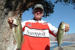 Co-angler Tim Dotson of Loomis, Calif., took home fourth place overall at the FLW Series event at Lake Mead after netting a total catch of 21 pounds, 4 ounces. 