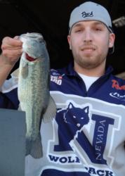 Ricky Nielsen, representing another University of Nevada at Reno entry, shows off part of the team's third-place catch.